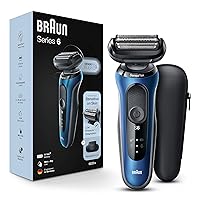 Electric Razor for Men, Series 6 6020s SensoFlex Wet & Dry Foil Shaver with Precision Beard Trimmer, Rechargeable with Travel Case