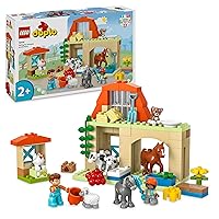 LEGO DUPLO City Animal Grooming on the Farm, Role Play Toys for Toddlers, Farm with Animals Figures of Horses, Cows and Chickens, Learning Set for Children from 2 Years 10416