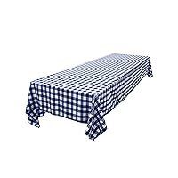 LA Linen Gingham Tablecloth - Checkered Tablecloth for Parties, Picnics & More - Farmhouse Tablecloth - Spring Tablecloth - Picnic Tablecloth - Cloth Tablecloths for Rectangle Tables - 60”x144