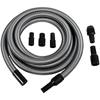 Cen-Tec Systems Upright and Canister Vacuum Extension Attachment Kit, 20 Ft. Hose w/Adapters, Black