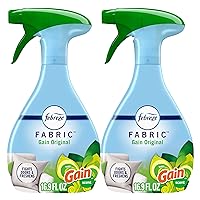 Febreze Odor-Fighting Fabric Refresher with Gain, Original, 16.9 fl oz, Pack of 2