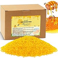 10LB Yellow Beeswax Pellets Food Grade Beeswax Triple Filtered Beeswax for Candle Making Beeswax Pastilles for DIY Creams Lotions Lip Balm Soap