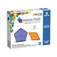 MAGNA-TILES Polygons 8-Piece Expansion Magnetic Construction Set, The ORIGINAL Magnetic Building Brand