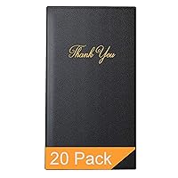 Restaurant Check Presenters - Guest Check Card Holder with Gold Thank You Imprint - 5.5