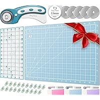 Rotary Cutter Set pink - Quilting Kit incl. 45mm Fabric Cutter, 5 Replacement Blades, A3 Cutting Mat, Acrylic Ruler and Craft Clips - Ideal for Crafting, Sewing, Patchworking, Crochet & Knitting
