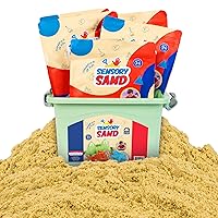 Sensory Sand Bulk 11 Pounds Natural Brown Color Play Sand in Container