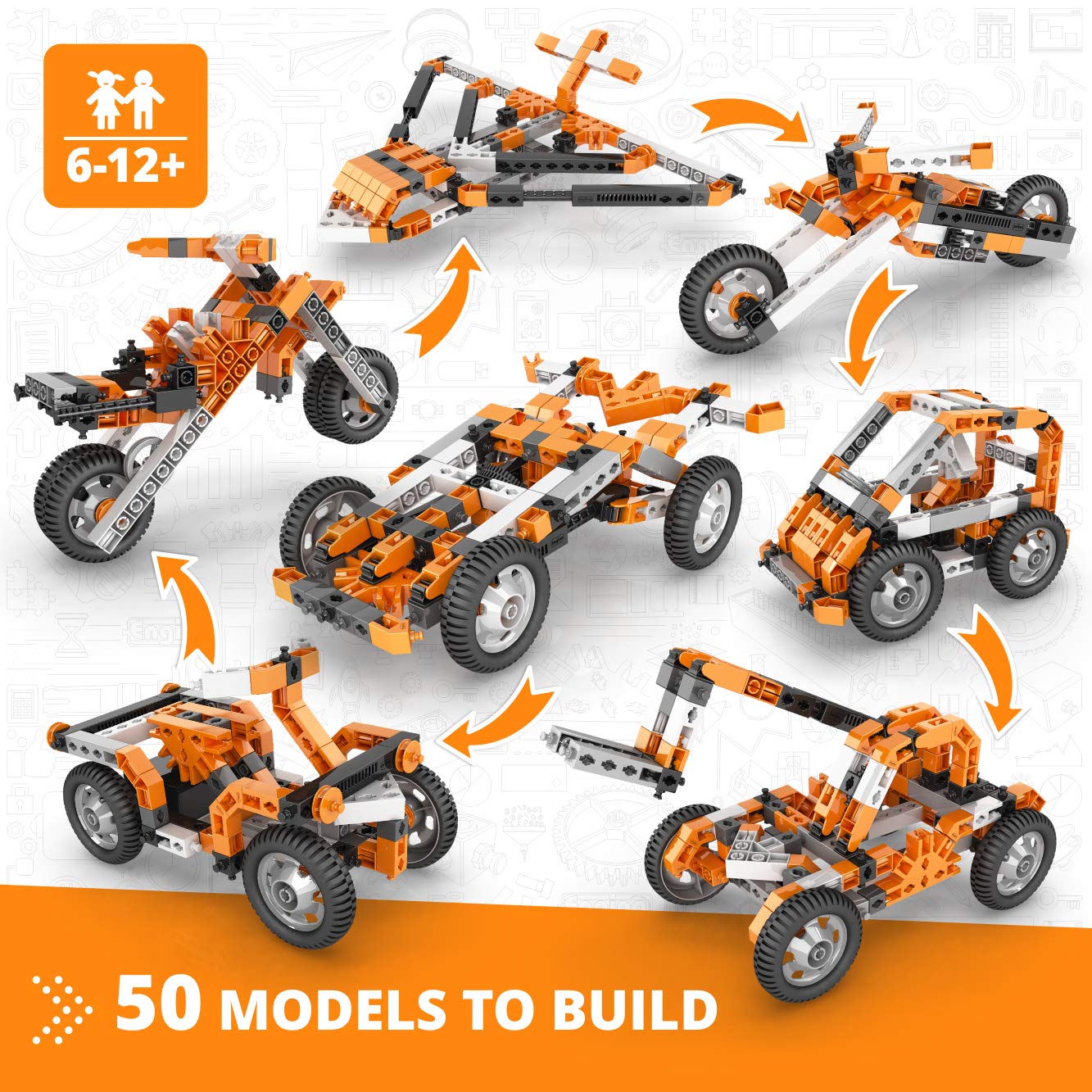 Engino Inventor - Build 50 Motorized Multi-Models Construction Kit