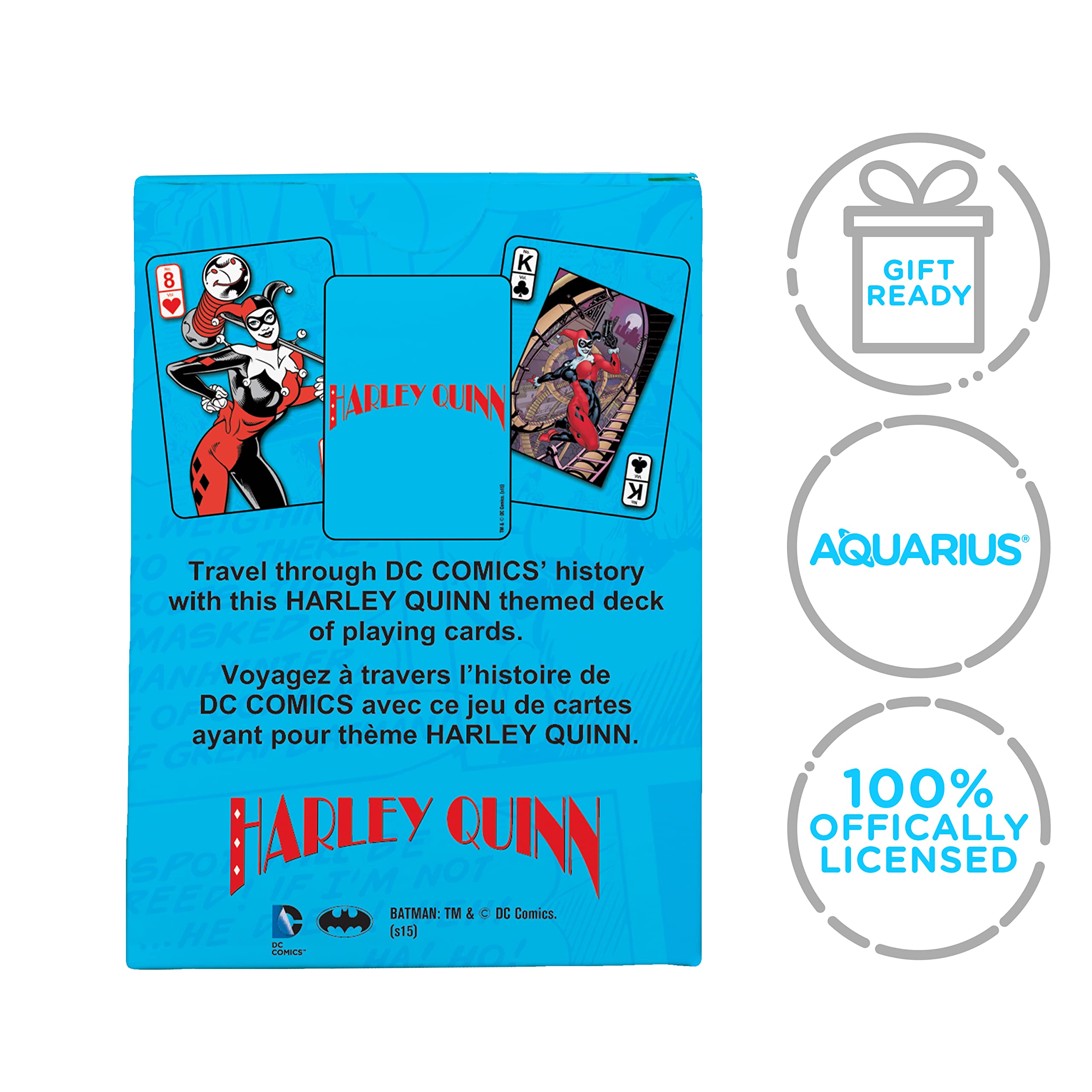 AQUARIUS DC Comics Harley Quinn Playing Cards - Harley Quinn Themed Deck of Cards - Officially Licensed DC Comics Merchandise & Collectibles