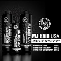 MJ Hair Shield Kit, Hair Regrowth Treatment Set (Shampoo - Conditioner - Tonic)