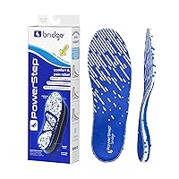 Powerstep bridge Shoe Inserts - Adaptable Arch Support Insoles with Energizing Memory Foam - Prevent Foot Pain with High Arch Support - All-in-One Casual or Work Boot Insoles (M 6-7.5, W 7-8.5)