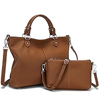 Real Leather Purses and Handbag for Women,Real Soft Leather,Leather Tote Purse Bags for Laptop Pad Work official business.