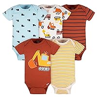 Gerber baby-boys 5-pack Short Sleeve Variety Onesies Bodysuits