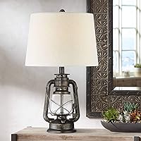 Franklin Iron Works Murphy Industrial Rustic Accent Table Lamp Miner Lantern 23