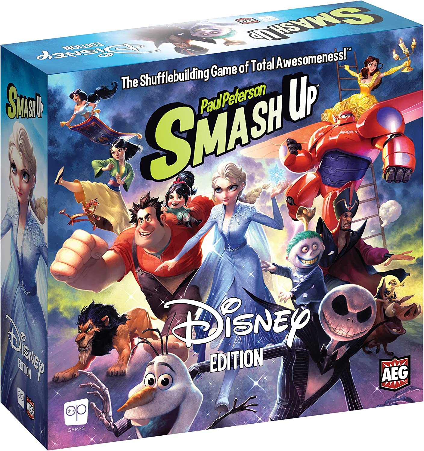 Smash Up: Disney Edition | Collectible Disney Card Game | Featuring Disney Characters from Frozen, Big Hero 6, The Lion King, Aladdin, The Nightmare Before Christmas, & More | Standalone Smash Up Game