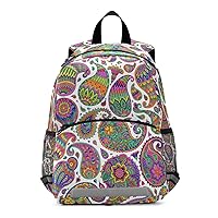 ALAZA Abstract Floral Stylized Paisley Backpack School Daypack Harness Safety with Removable Tether