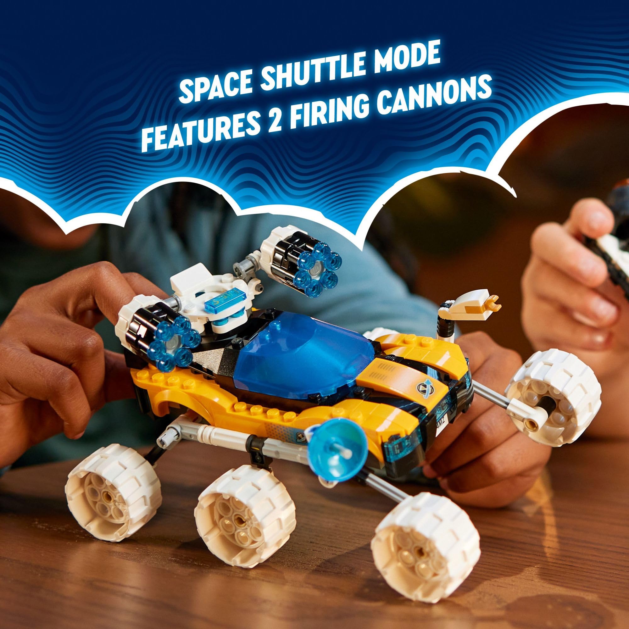 LEGO DREAMZzz Mr. Oz’s Space Car Toy, Transforming Vehicle Building Set, Includes TV Show Minifigures Mr. Oz, Albert and Jayden, Space Shuttle Toy Gift for Boys and Girls Aged 8 and Up, 71475