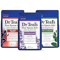 Dr Teal's Pure Epsom Salt Lavender, Eucalyptus & Wellness Trio, 3 Count - 9lbs Total