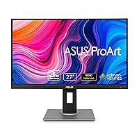 ASUS ProArt Display PA278QV 27” WQHD (2560 x 1440) Monitor, 100% sRGB/Rec. 709 ΔE < 2, IPS, DisplayPort HDMI DVI-D Mini DP, Calman Verified, Anti-glare, Tilt Pivot Swivel Height Adjustable, Black