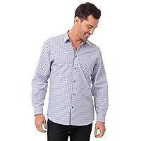 Chef Works Men's Modern Gingham Long Sleeve Dress Shirt