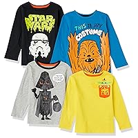 Amazon Essentials Disney | Marvel | Star Wars Boys and Toddlers' Long-Sleeve T-Shirts (Previously Spotted Zebra), Pack of 4