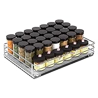 Pull Out Cabinet Organizer for Spices, Cans - Heavy Duty with Lifetime Limited Warranty- Pull Out Spice Rack- Chrome 14-3/8