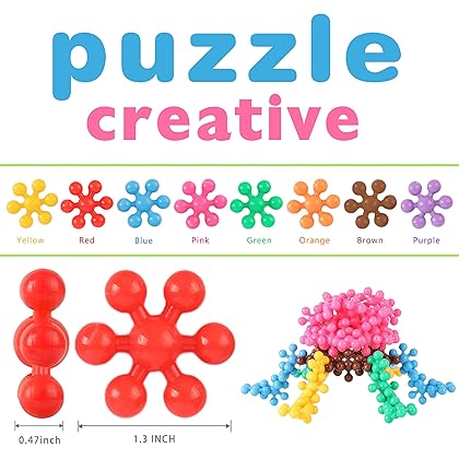 TOMYOU 200 Pieces Building Blocks Kids STEM Toys Educational Discs Sets Interlocking Solid Plastic for Preschool Boys and Girls Aged 3+, Safe Material Creativity