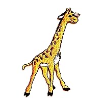 Nipitshop Patches Giraffe Animal Zoo Safari Africa Eat Plants Cartoon Kids Patch Embroidered Iron On Patch for Clothes Backpacks T-Shirt Jeans Skirt Vests Scarf Hat Bag