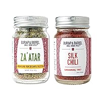 Burlap & Barrel's Spice Duets: Silk Chili Flakes and Za'atar - A Burst of Summery Spice and Earthy Herbs in Every Bite!