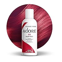 Adore Semi Permanent Hair Color - Vegan and Cruelty-Free Hair Dye - 4 Fl Oz - 064 Ruby Red (Pack of 1)