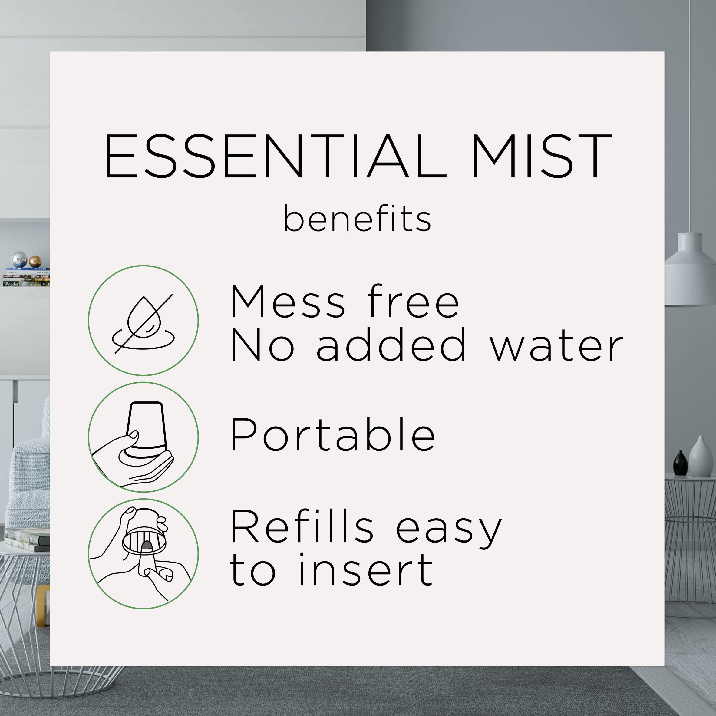 Air Wick Essential Mist Refill, 5 ct, Mandarin & Sweet Orange, Essential Oils Diffuser, Air Freshener