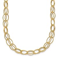 14K Double Strand Oval Links w/ 2in Ext Necklace