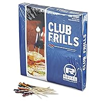 Royal R812W Club Cellophane-Frill Wood Picks, 4