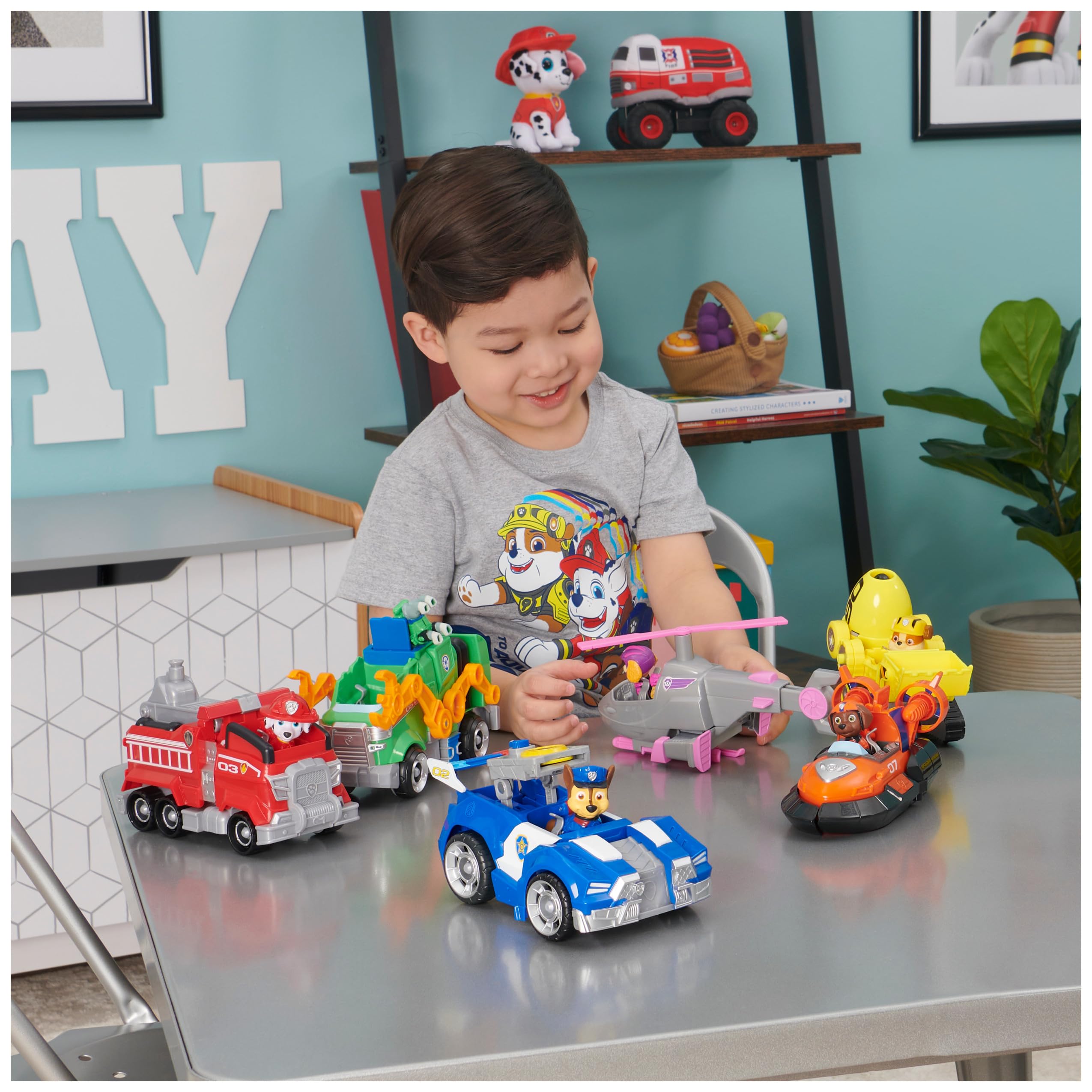 Paw Patrol, Rocky’s Deluxe Movie Transforming Toy Car with Collectible Action Figure, Kids Toys for Ages 3 and up