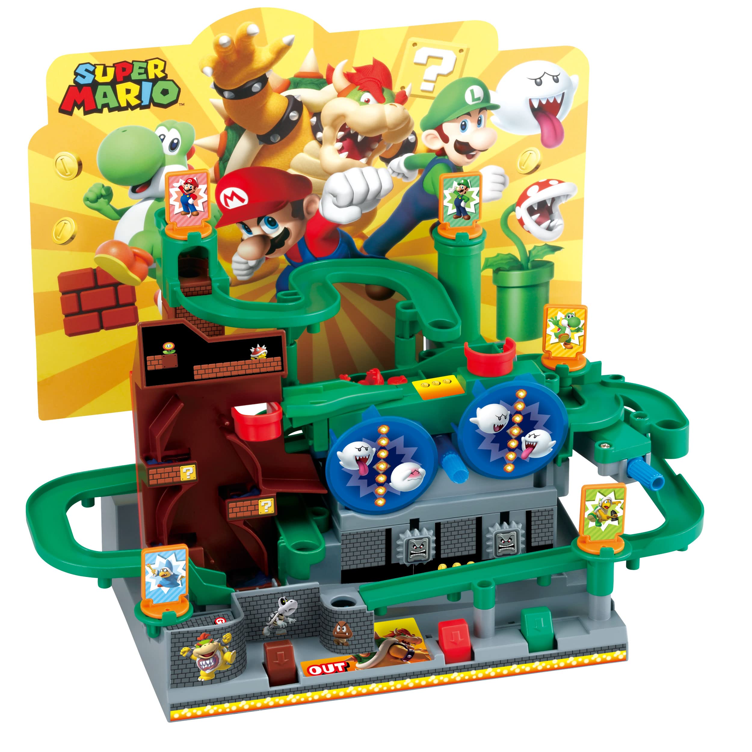 EPOCH Super Mario Adventure Game DX, Tabletop Skill and Action Game with Collectible Action Figures