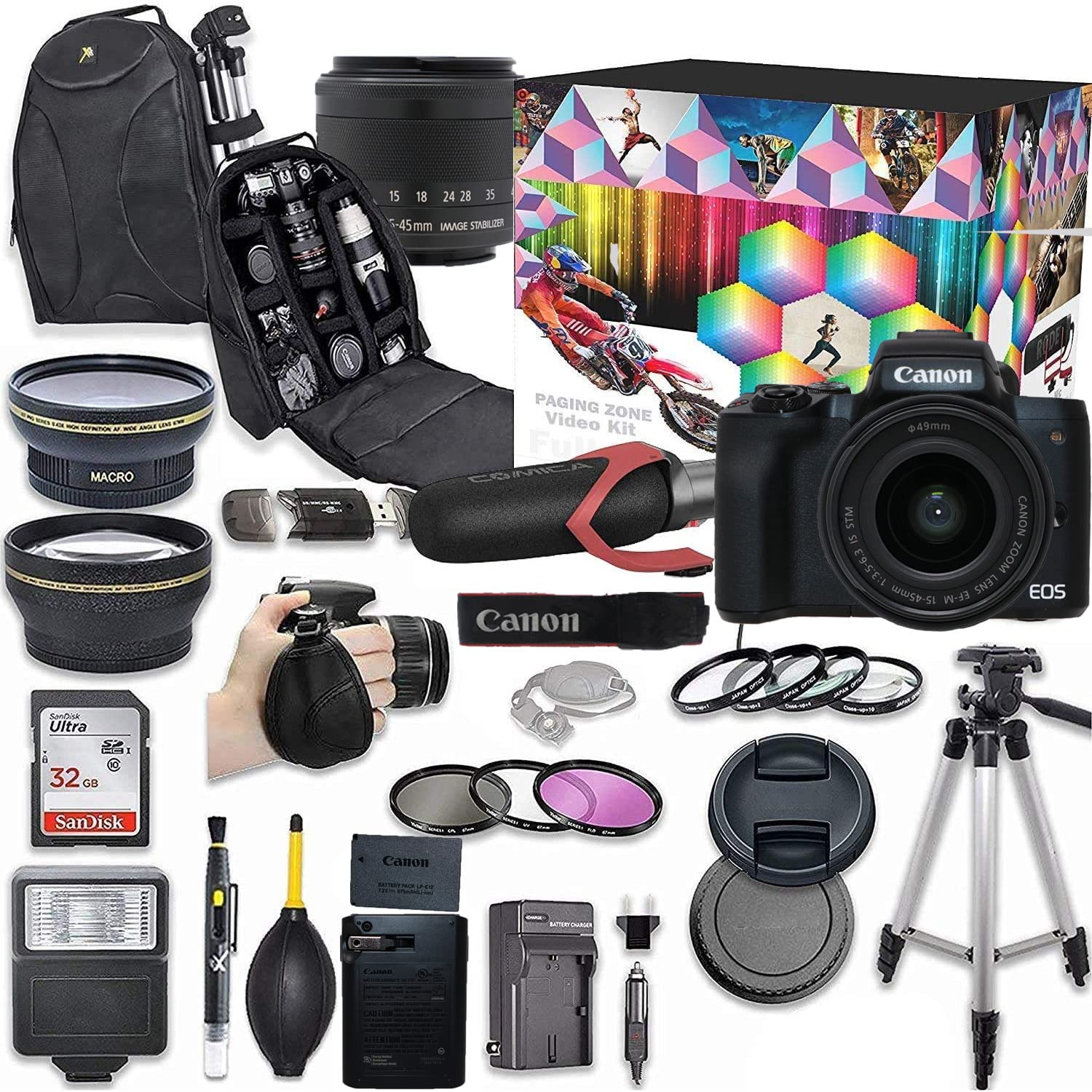 Canon EOS R50 PACKAGE (FREE GIFT 64GB SD CARD + MIC + CAMERA BAG) - Bo Eing  Photo