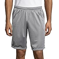 Hanes Sport Men's Mesh Pocket Shorts, Men’s Performance Gear Shorts, Men’s Athletic Shorts, 9