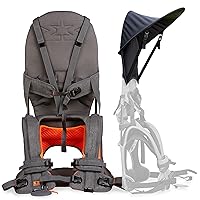 MiniMeis G4 - Lightweight Child Shoulder Carrier and Sunshade Bundle - Made for Kids 6 Months to 4 Years Old - Orange