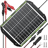 25W 12V Solar Powered Battery Charger & Maintainer, Built-in Smart MPPT Charge Controller, Waterproof 25 Watt 12 Volt Solar Panel Trickle Charging Kits for Car Auto Boat RV Marine Trailer