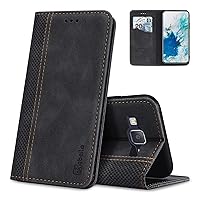 for Samsung A5 2014 Wallet Case for Samsung Galaxy A5/A500 Case Credit Card Holder Magnetic Closure Kickstand PU Leather Shockproof Flip Folio Book Soft Phone Cover Women Men Shell Black