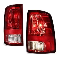 DNA MOTORING TL-ZTL-008-RD Pair of Tail Lights Compatible with 09-10 Dodge Ram 1500/11-18 Ram 1500 2500 3500,Red Lens