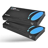 OREI UltraHD HDMI Extender 4K 18G HDBaseT Over Single CAT5e/CAT6 Cable 4K @ 60Hz Upto 230FT with IR Remote 1080P Upto 330 Ft - Power Over Cable - Zero Latency Black