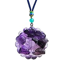 Woman Necklace Fashion Purple Natural Amethyst Crystal Pendant AAAA