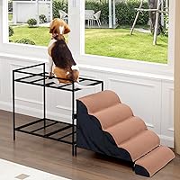 Large Dog Window Perch, Gentle Slope Safety Stairs, Dog Perch to Look Out The Window,Dual-Level Design for Outdoor Observation, Sturdy for All Dog Types - Accommodates Multiple Pets