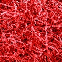 Outus 2LB Crinkle Cut Paper Shred Filler Shredded Paper for Gift Box Crinkle Paper Metallic Shredded Crinkle Cut Paper Easter Grass Tissue Paper for Wedding Birthday Wrapping Boxes Bags(Red)