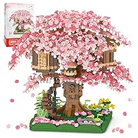 Cherry Blossom Bonsai Tree Mini Micro Building Set, Japanese Sakura Tree House Model Sets for Adults, Flowers House Mini Bricks Building Kit, Creative Gift Toys for Kids 12-14 (2028PCS)