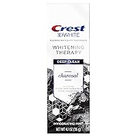 3D White Whitening Therapy Deep Clean Toothpaste Invigorating Oz 79353, Mint, Charcoal, 4.1 Ounce
