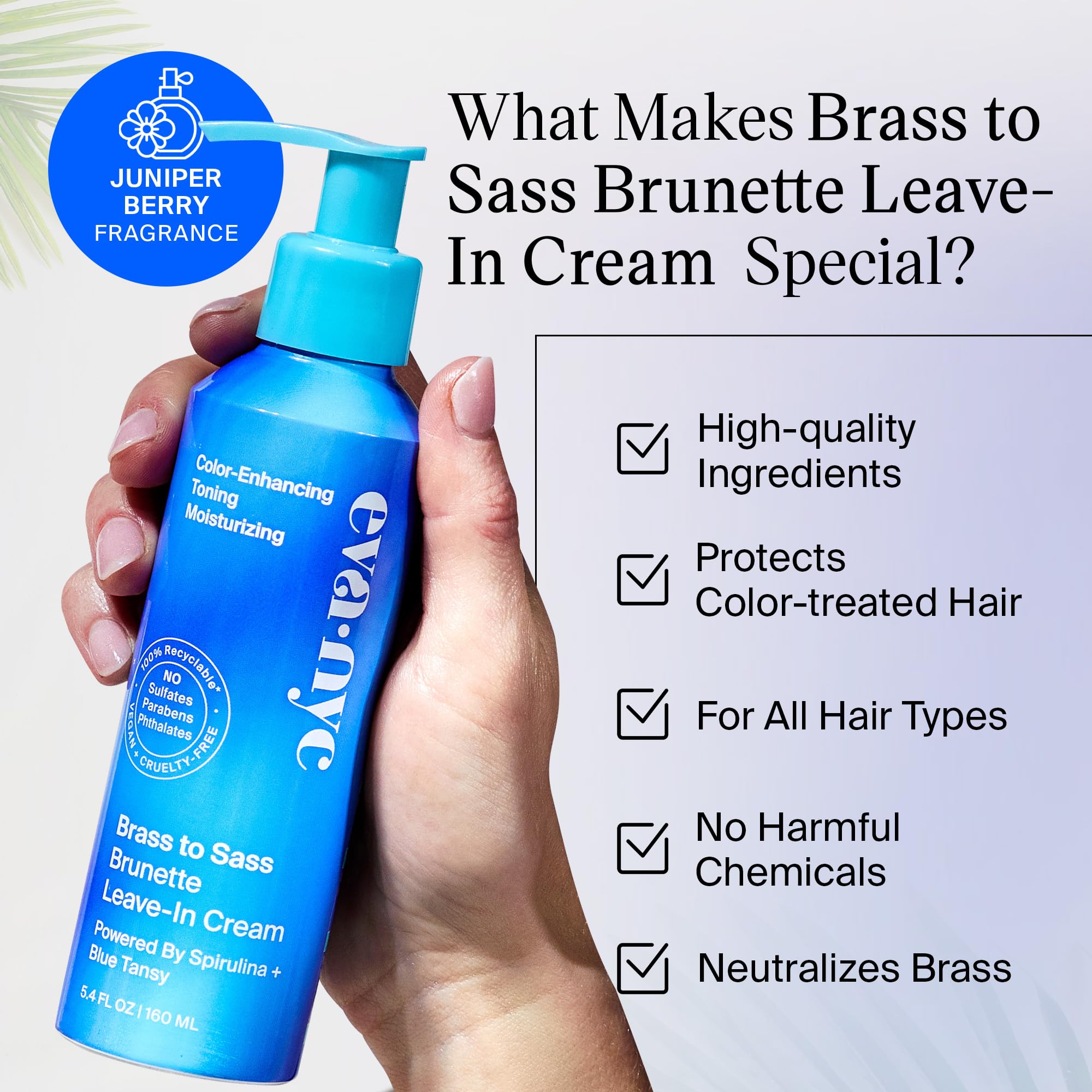 Eva NYC Brass to Sass Brunette Leave-In Cream, 5.4 fl oz