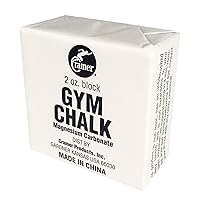 Gym Chalk Block, Magnesium Carbonate for Better Grip in Gymnastics, Weightlifting, Power Lifting, Pole Fitness, & Rock Climbing, 2 oz.