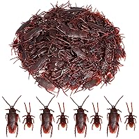 200pcs Fake Roaches Prank Realistic Roaches Fake Cockroaches Lifelike Scary Roaches for Halloween Party Decoration