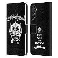 Head Case Designs Officially Licensed Motorhead Classic Logo Graphics Leather Book Wallet Case Cover Compatible with Samsung Galaxy A24 4G / Galaxy M34 5G
